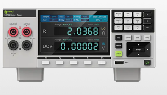 Yüksek hassasiyetli ve yüksek çözünürlüklü bir pil test cihazı olan SBT60, pil iç direnci ve voltajını daha doğru ölçmek için AC 4-terminal test yöntemini kullanır. Cihaz, pil parametrelerinin standartlara uyup uymadığını otomatik olarak değerlendiren bir karşılaştırıcı işlevine sahiptir ve geçme oranını hesaplar. Lithium piller, güç pilleri, enerji depolama pilleri gibi çeşitli pil türlerini test etmek ve ayırmak için uygundur.