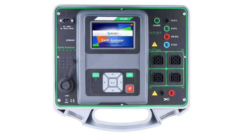Metrel MI 3290 Earth Analyser, gelişmiş frekans analizleri ve çoklu ölçüm yöntemleri ile enerji tesisleri, şalt sahaları ve yıldırım koruma sistemlerinde kapsamlı topraklama analizi için tasarlanmış üst seviye bir test cihazıdır.